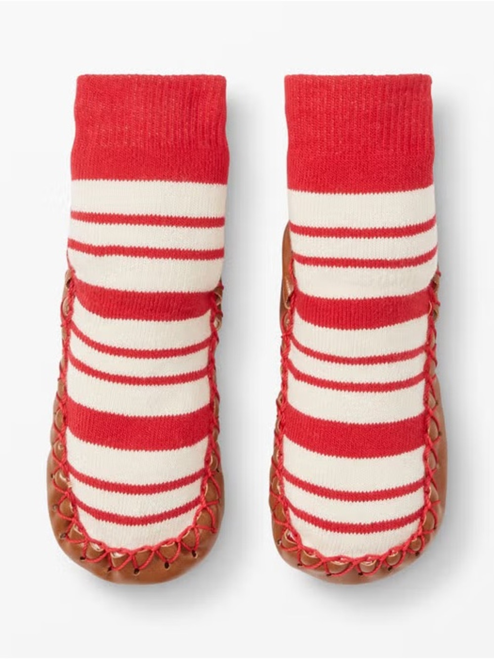 Hanna Andersson Swedish Slipper Moccasins - Sweet Stripes Size 3-5Y